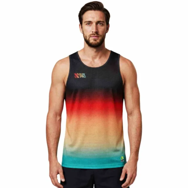 CAMISETA TIRANTES RUN&PRO BLACK SUNSET