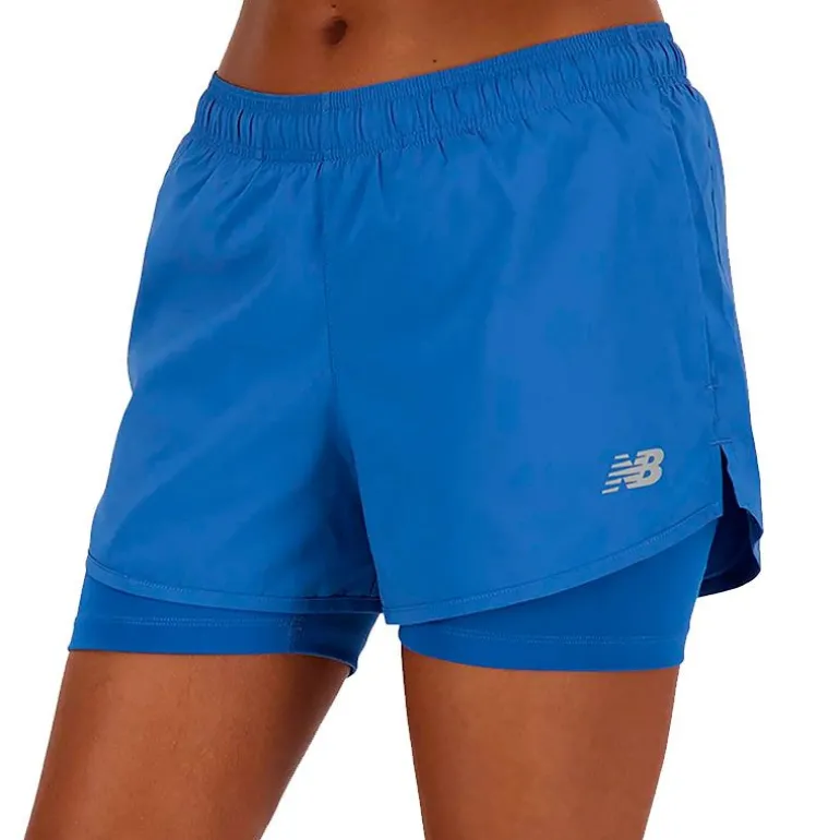 PANTALON CORTO NEW BALANCE SPORT ESSENTIAL 2IN1 3" MUJER