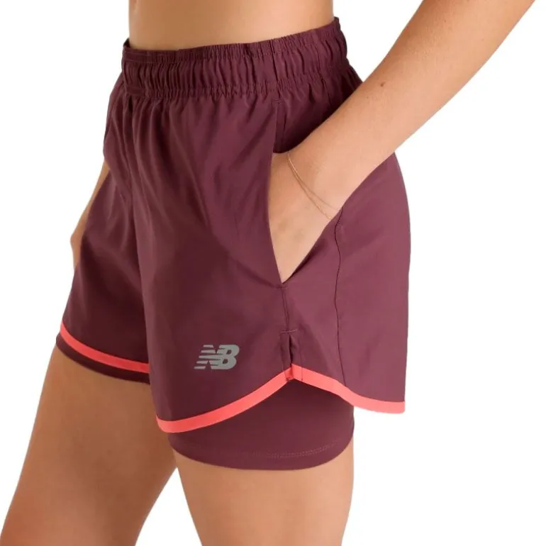 PANTALON CORTO NEW BALANCE SPORT ESSENTIAL 2IN1 3" MUJER