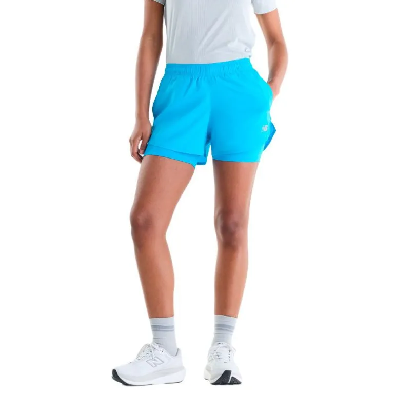 PANTALON CORTO NEW BALANCE SPORT ESSENTIAL 2IN1 3" MUJER