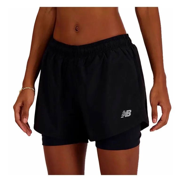 PANTALON CORTO NEW BALANCE SPORT ESSENTIAL 2IN1 3" MUJER